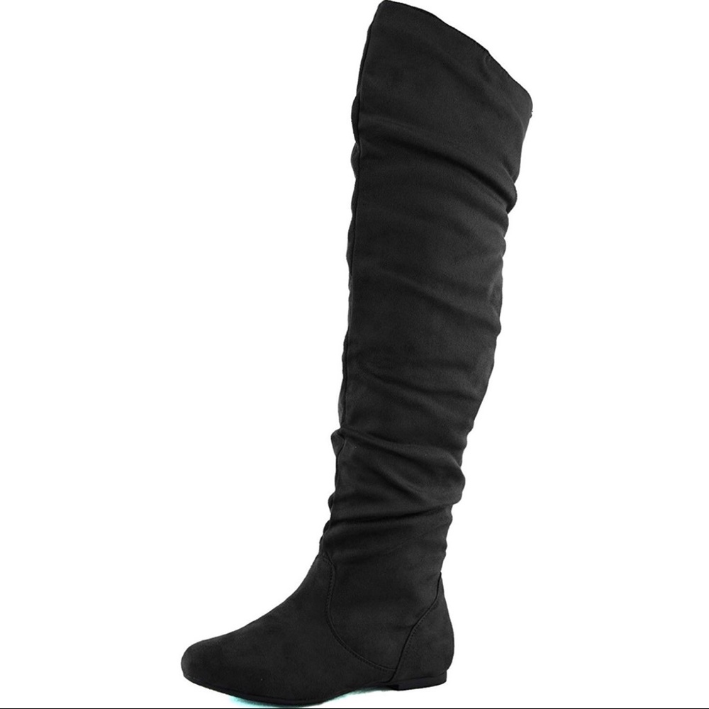 Over the knee suede black boots-never wore